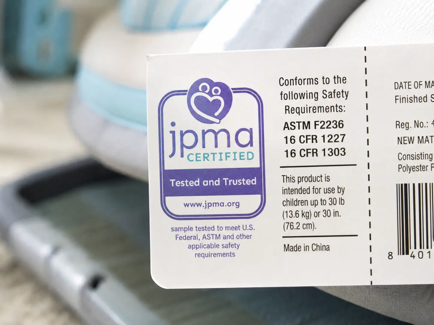 JPMA certification seal on baby product packaging &mdash; what it means