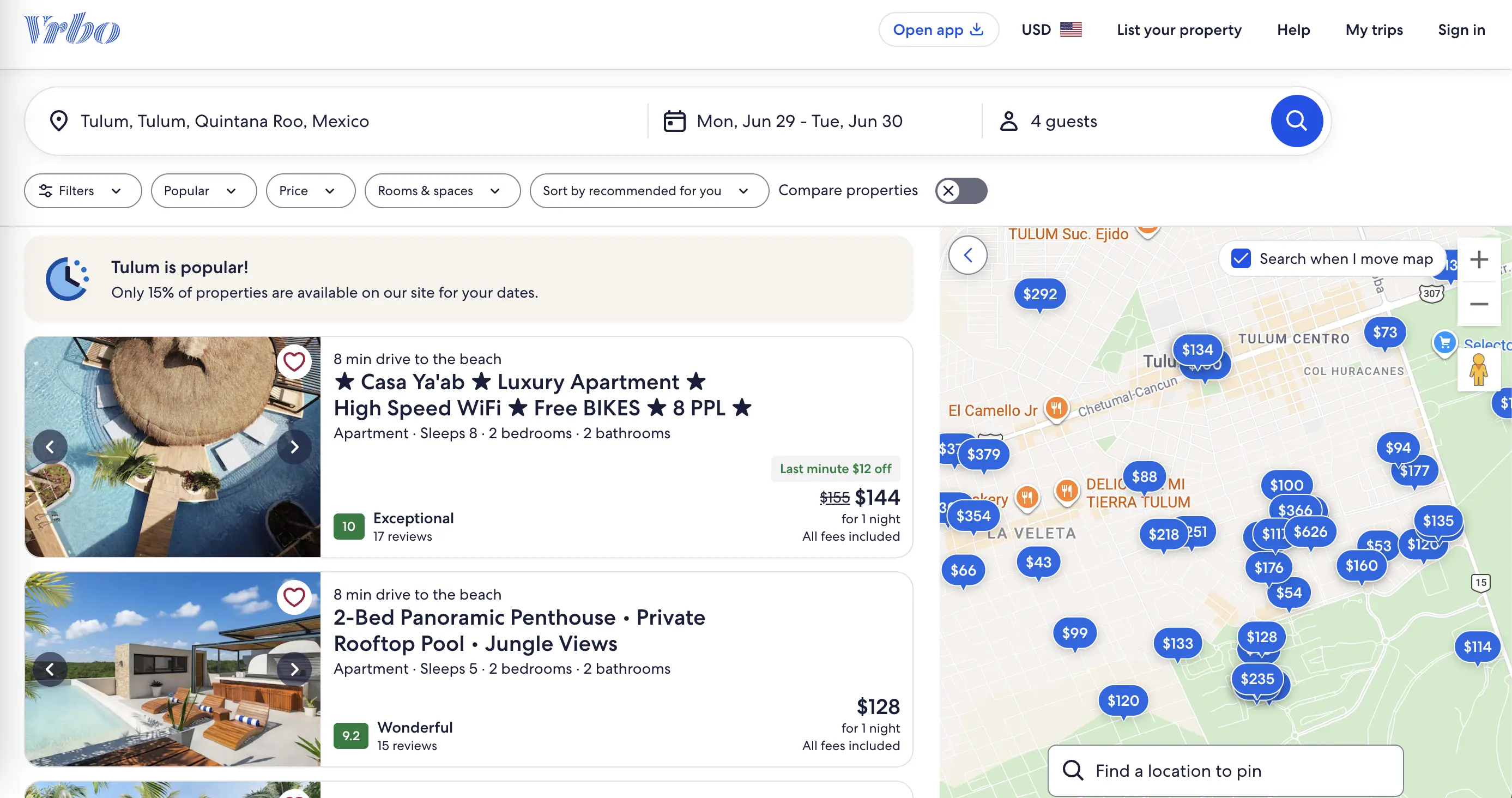 vrbo tulum mexico price