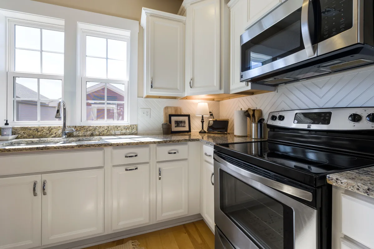 Clean modern kitchen setup for evaluating countertop appliances