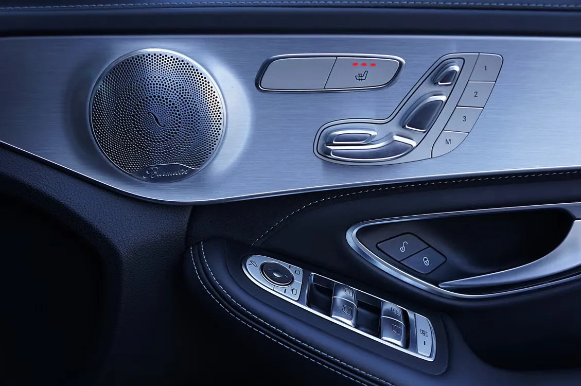 Mercedes-Benz car door speaker panel detail