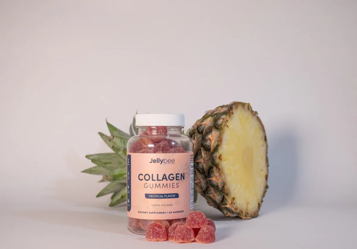 Collagen gummies bottle promotional product photo